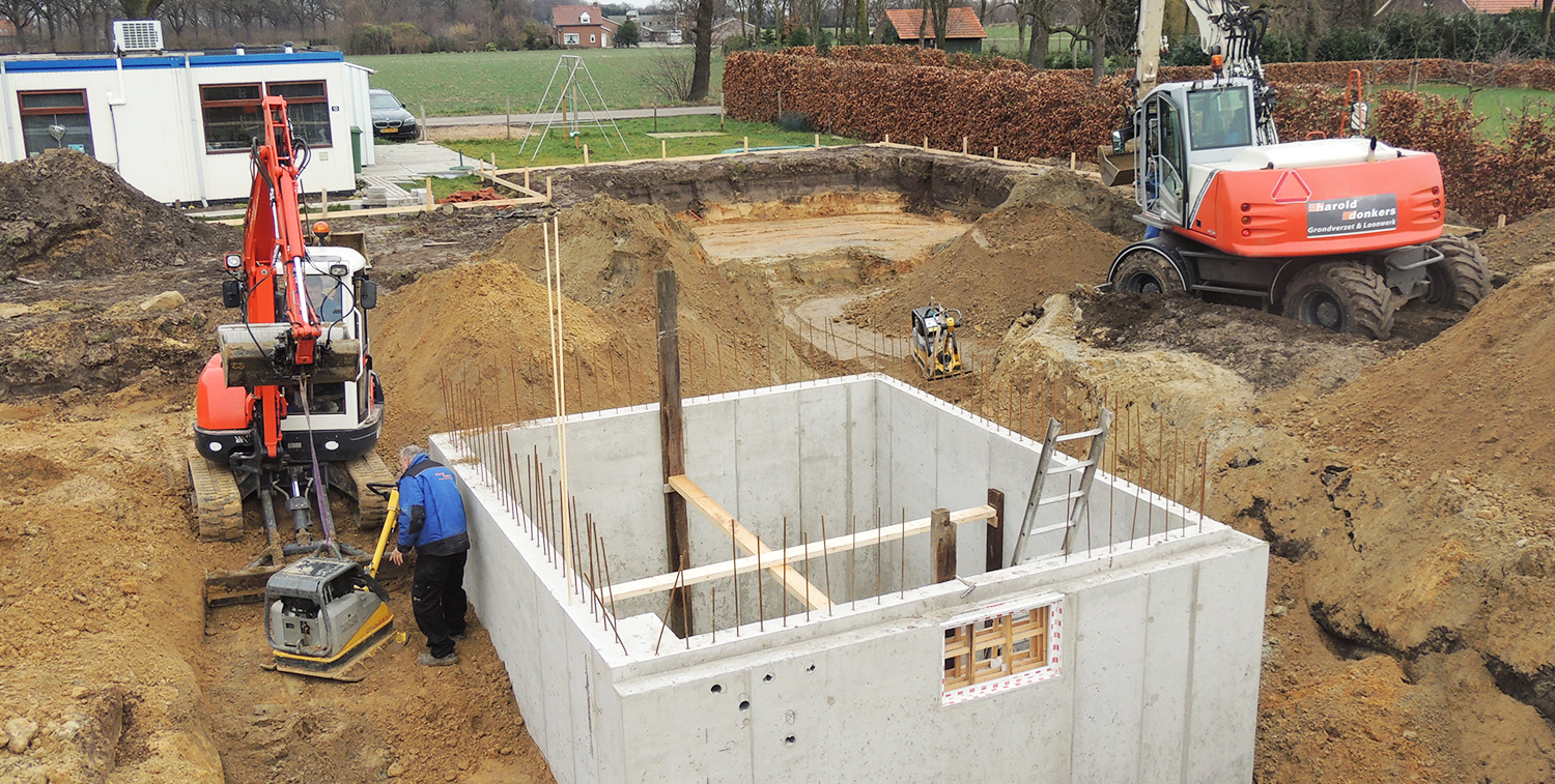 Grondwerk Nieuwbouw Woning Op Plan Merenveld Harold Donkers Grondverzet Loonwerk